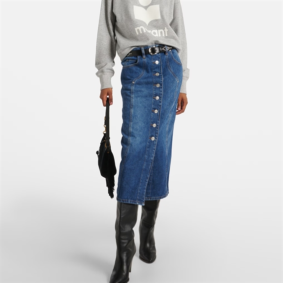 Isabel Marant Etoile Vandy Nederdel, Denim Blue